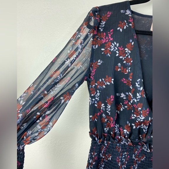 Keepsake The Label Embrace Floral Boho Smocked Long Sleeve Ruffle Dress XS NWT - Picture 11 of 15